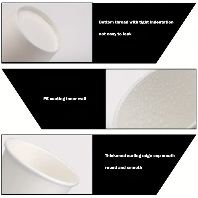 210ml/250ml 50-100Pcs/Pack Paper Cups Disposable Coffee Cup Milk Tea Cup Party Supplies Disposable Drinking Accessories