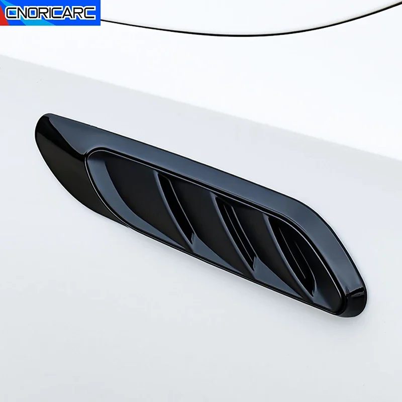 Car Fender Splitter Spoiler Air Vent Frame Trim For Mercedes Benz E Class W214 2024 Carbon Pattern Exterior Accessories Stickers