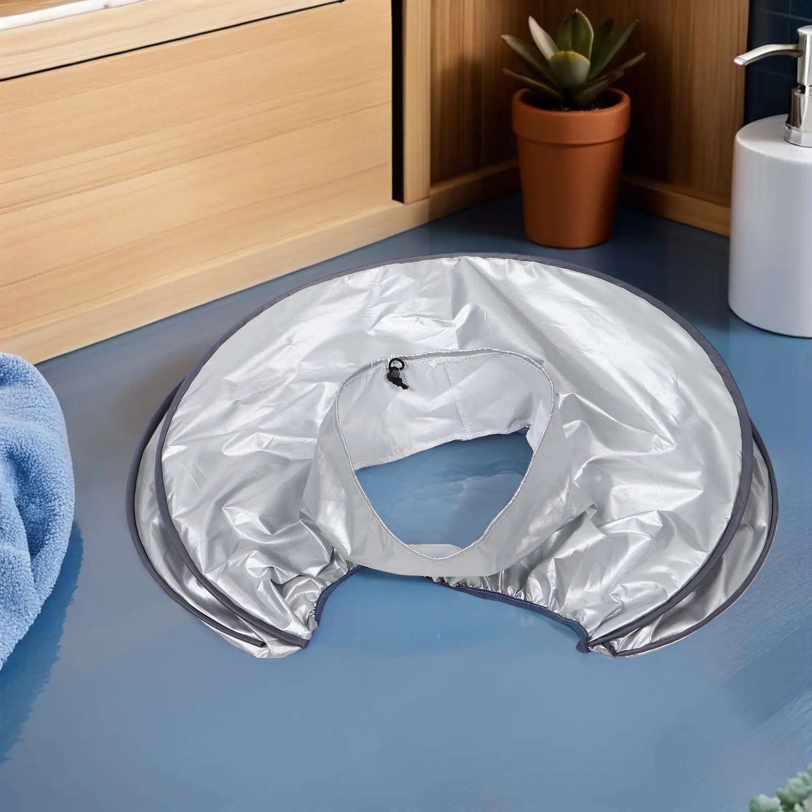 Thai Head Spa Steamer Cap Adjustable Silver Size Deep Conditioning Hood for Salon Shampoo Bed Thermal Heat Hair Treatment Scalp view 4