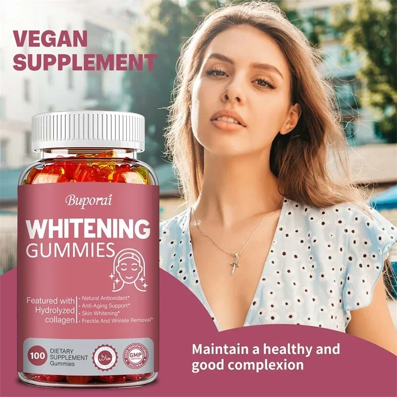 Whitening Gummies - Anti-aging, Verlicht vlekken, Schoonheid Huidverzorging, Anti-oxidatie, Hydrateert de huid