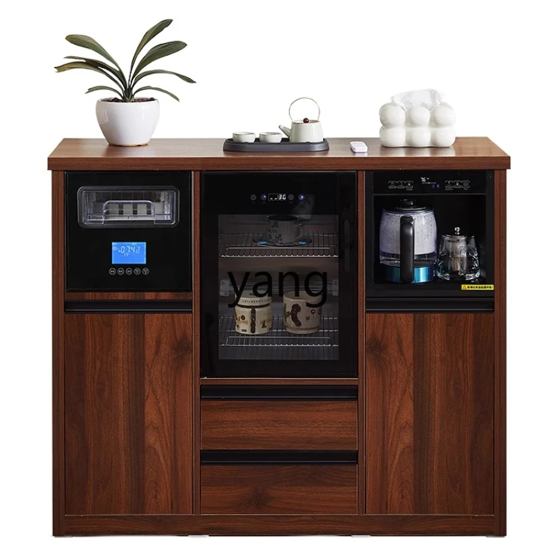 LMM Chinese style business style tea bar machine, ice making machine, office embedded water dispenser, side cabinet