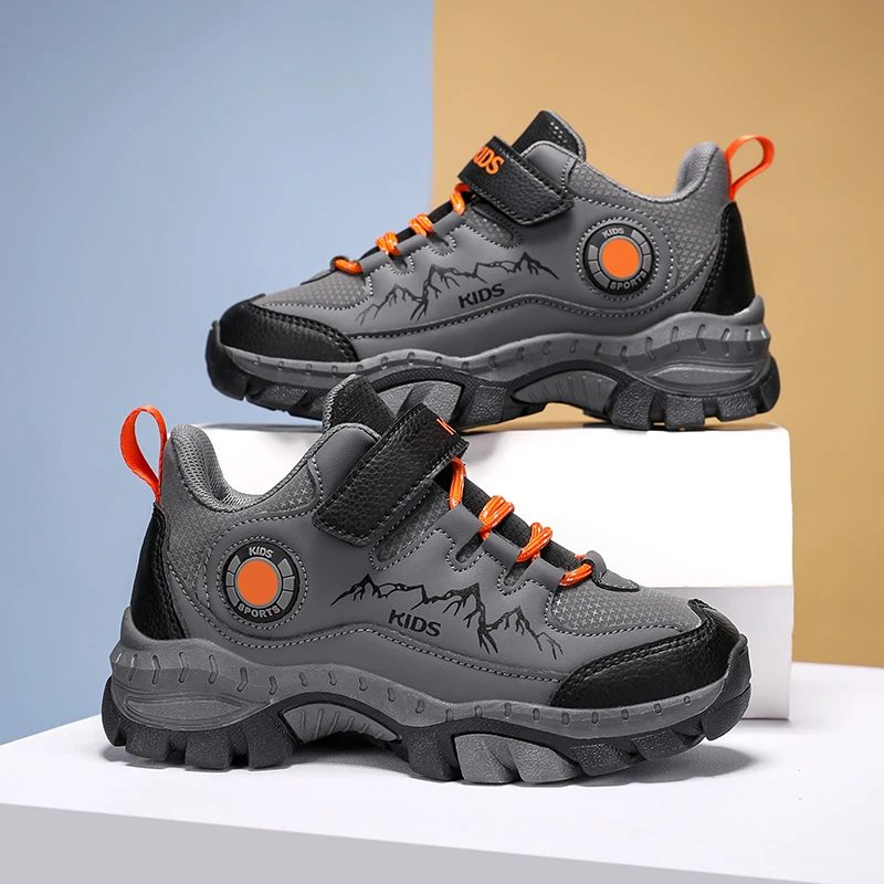 

Подростковая спортивная походная обувь на открытом воздухе, модная детская спортивная обувь, кожаные непромокаемые треккинговые ботинки для альпинизма, повседневные детские ботинки