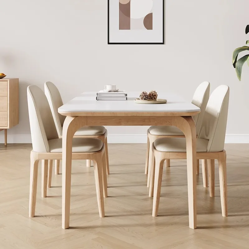 

Japanese Modern Dining Tables Design Square Party Natural Wood Dining Table Kitchen Space Saving Mesas De Comedor Furniture Home