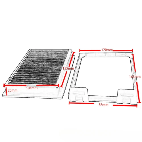 Imagen 2 del producto Filtro de aire de alto flujo para motocicleta Honda CBR300R CB300F CBR250R CB250F, limpieza de aire de admisión, Reduce el consumo de combustible, protege el motor