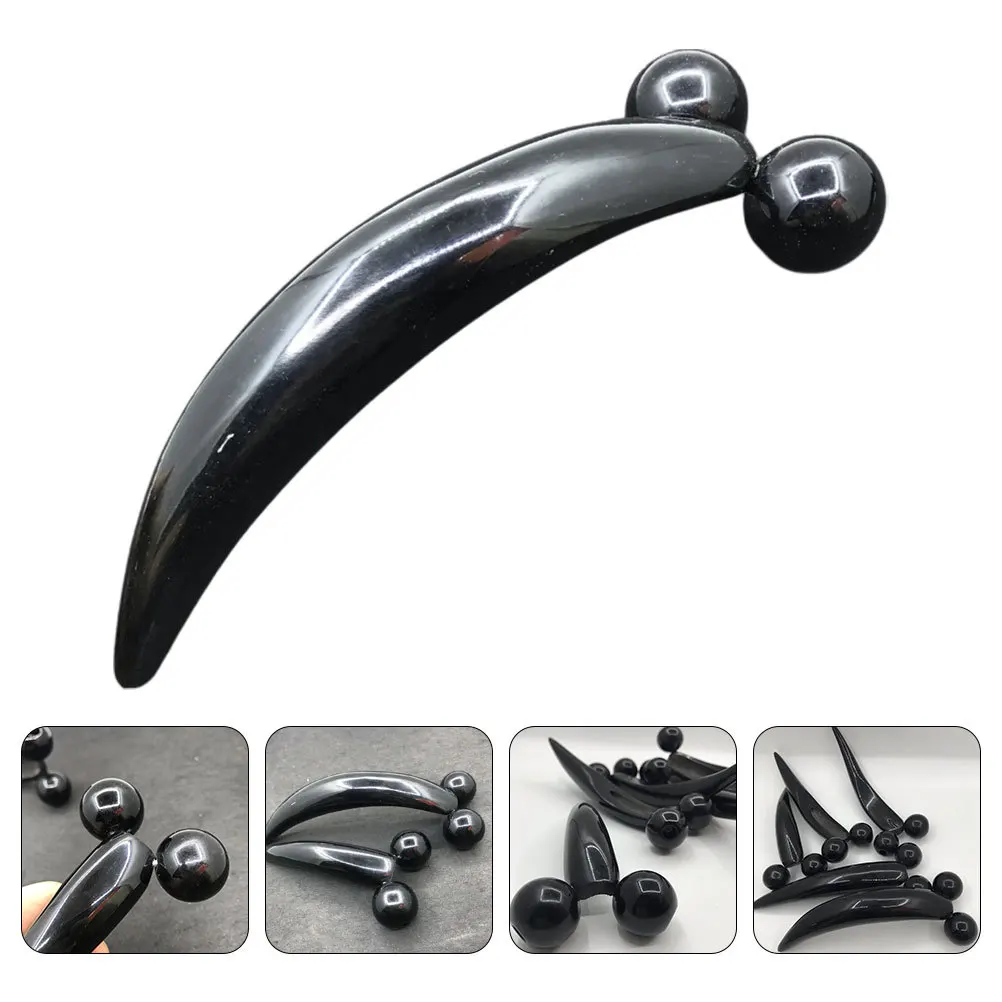 

Ox Horn Massage Roller Handheld Massager Ergonomic Handle Manual Body Roller Muscle Pain Relief Neck Back Leg Massager Tool