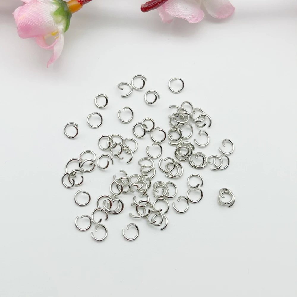 100Pcs/Lot 7*5mm Open Split Jump Ring Connector For Diy Jewelry Making Findings Accessories Wholesale Supplies