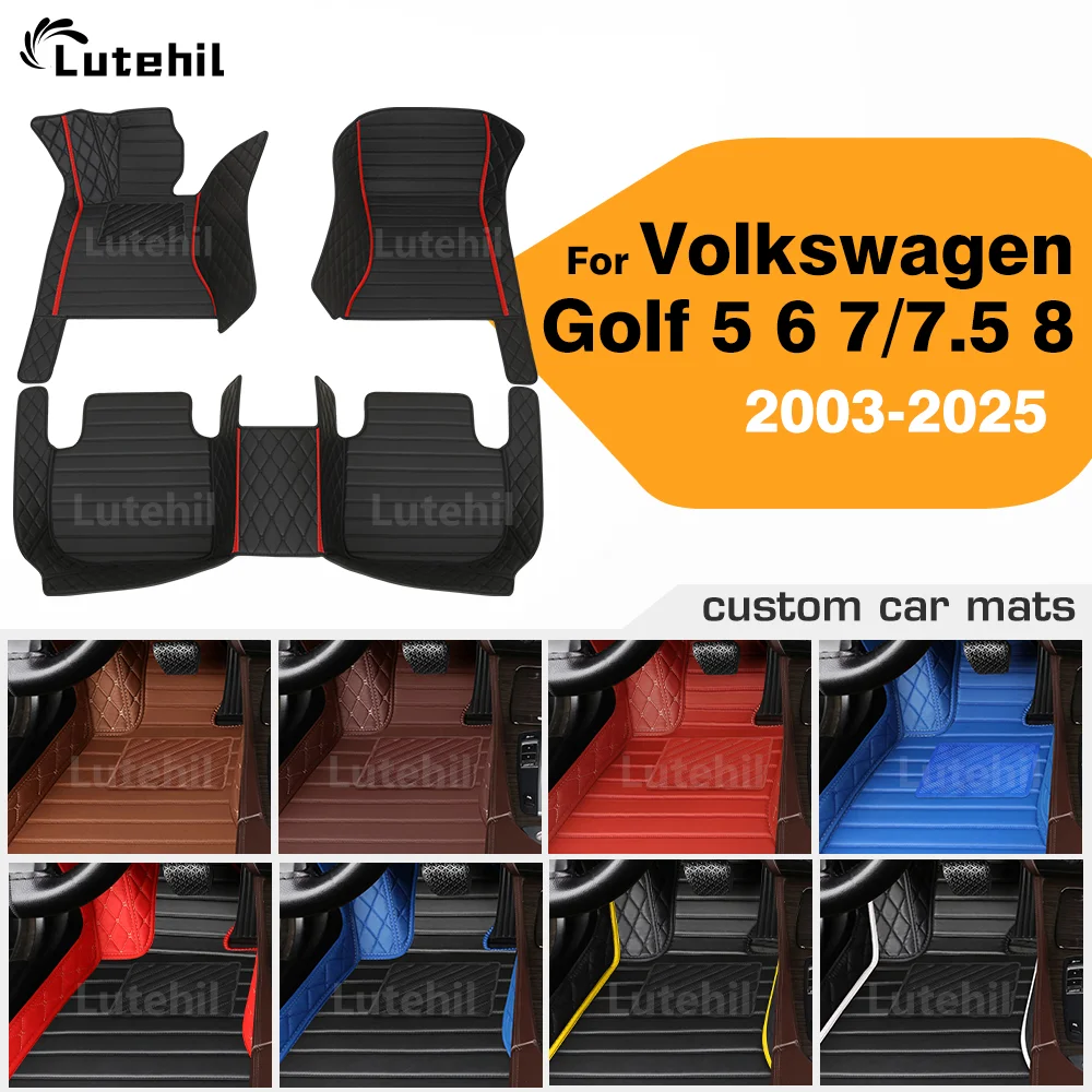 

Для Volkswagen VW Golf 5 6 7/7,5 8 2003-2025 автомобильный напольный коврик на заказ автомобильный ковер детали интерьера аксессуары