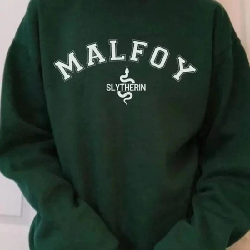 

Malfoy Sweatshirt House Sweatshirts Dark Academia Crewneck College Sweatshirt Unisex Long Sleeve Pullover Autumn Winter Hoodies