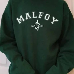 Malfoy Sweatshirt House Sweatshirts Dark Academia Crewneck College Sweatshirt Unisex Long Sleeve Pullover Autumn Winter Hoodies