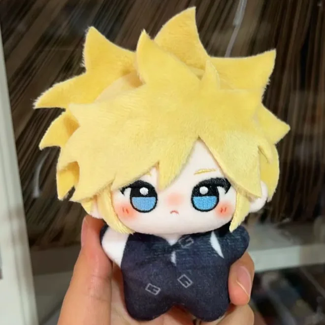 LLavero de felpa de Anime Final Fantasy VII Cloud Strife, colgante de algodón, regalos de Navidad para niños, 10CM