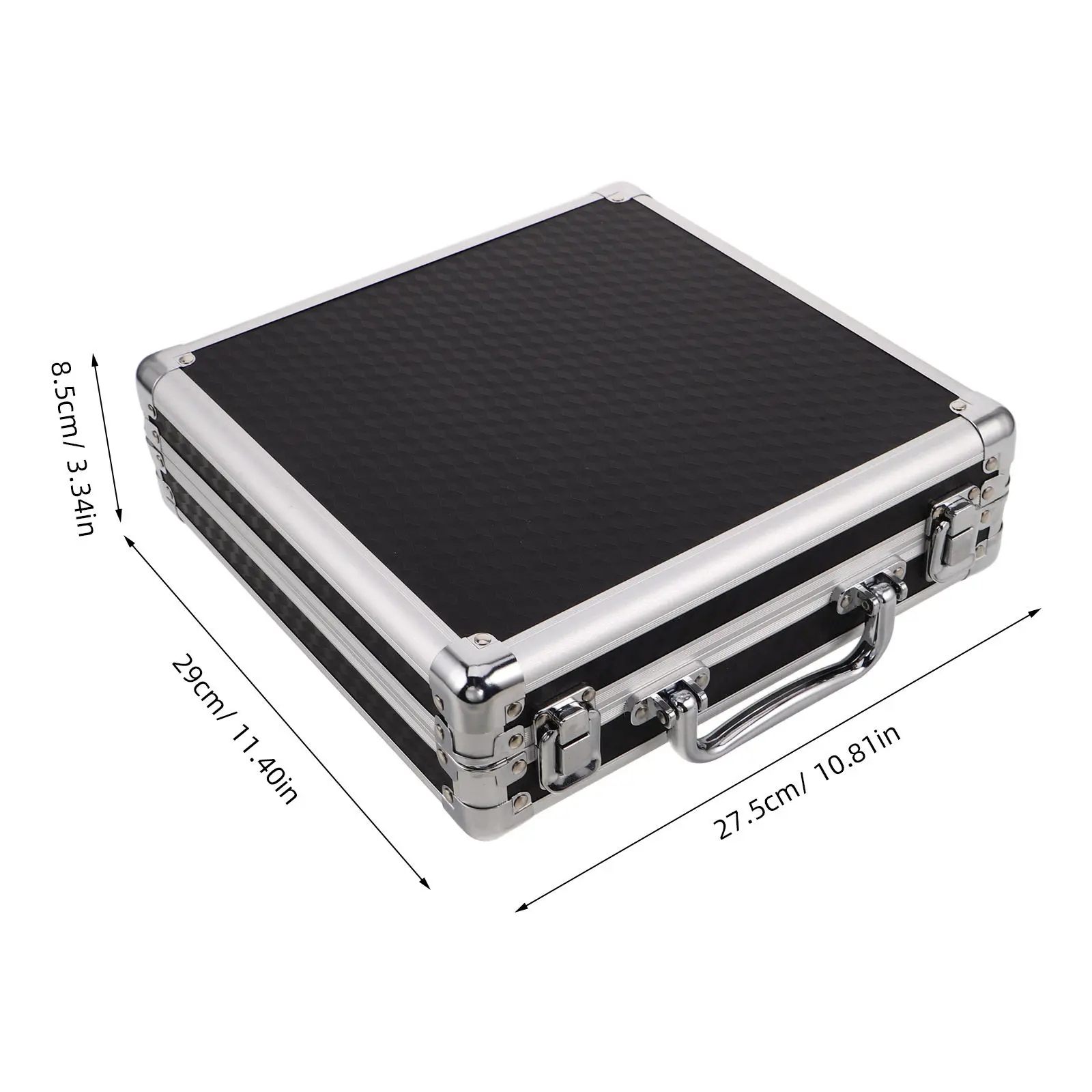 Portable Billiard Case Snooker Pool Cue Ball Storage Box Aluminum Hard Shell for 16 Balls Tournament Use Padded Impact
