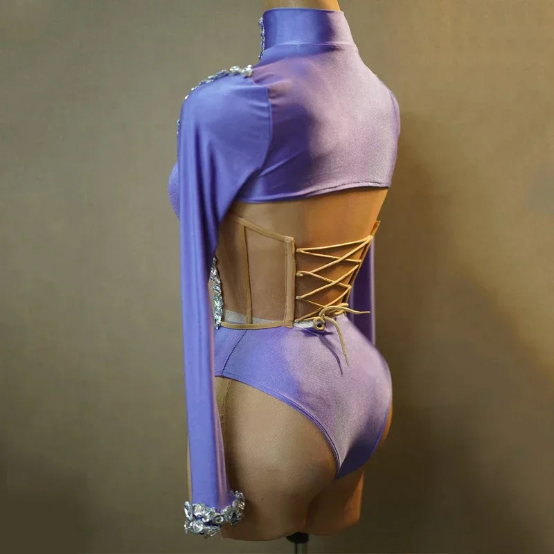 عرض الحفلات سحب الملكة الزي النساء الراين تمتد ارتداءها مثير القطب الرقص الملابس Dj Ds Gogo راقصة زي الهذيان ارتداء