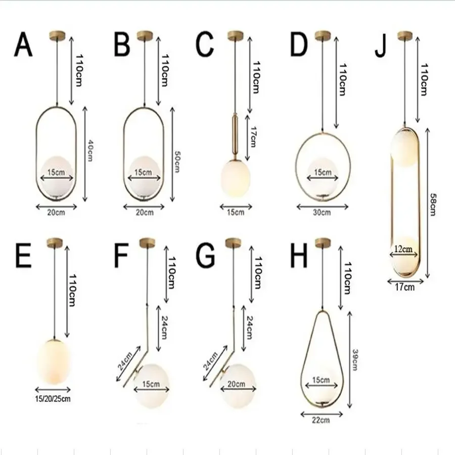Imagem -06 - Nordic Bola de Vidro Pingente Luzes Hoop Ouro Moderno do Vintage Led Pendurado Lâmpada para Sala Estar Casa Loft Decoração Industrial Luminária