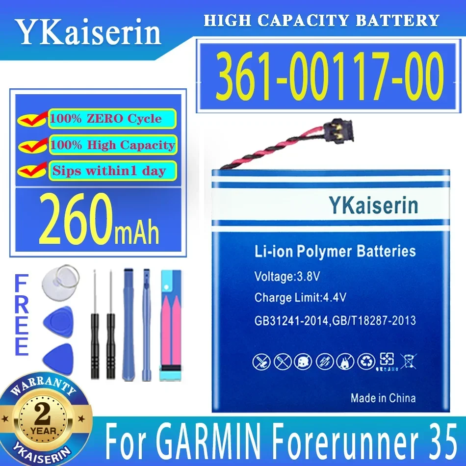 For GARMIN Forerunner 35 Approach S40 Vivoactive 4S Smart Watch 361-00117-00(401920) 260mAh Smartwatch Battery