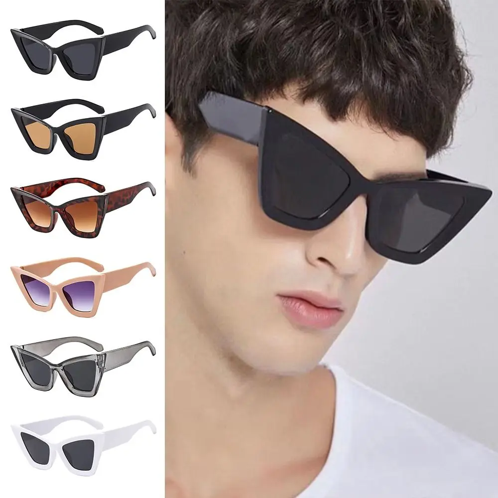 Fashion Oversized Cat Eye Sunglasses UV400 Beach Travel Punk Sun Glasses Black Shades for Women & Men