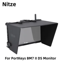 Nitze Cage for PortKeys BM7 II DS Monitor PU Leather Sunhood JT-I04B