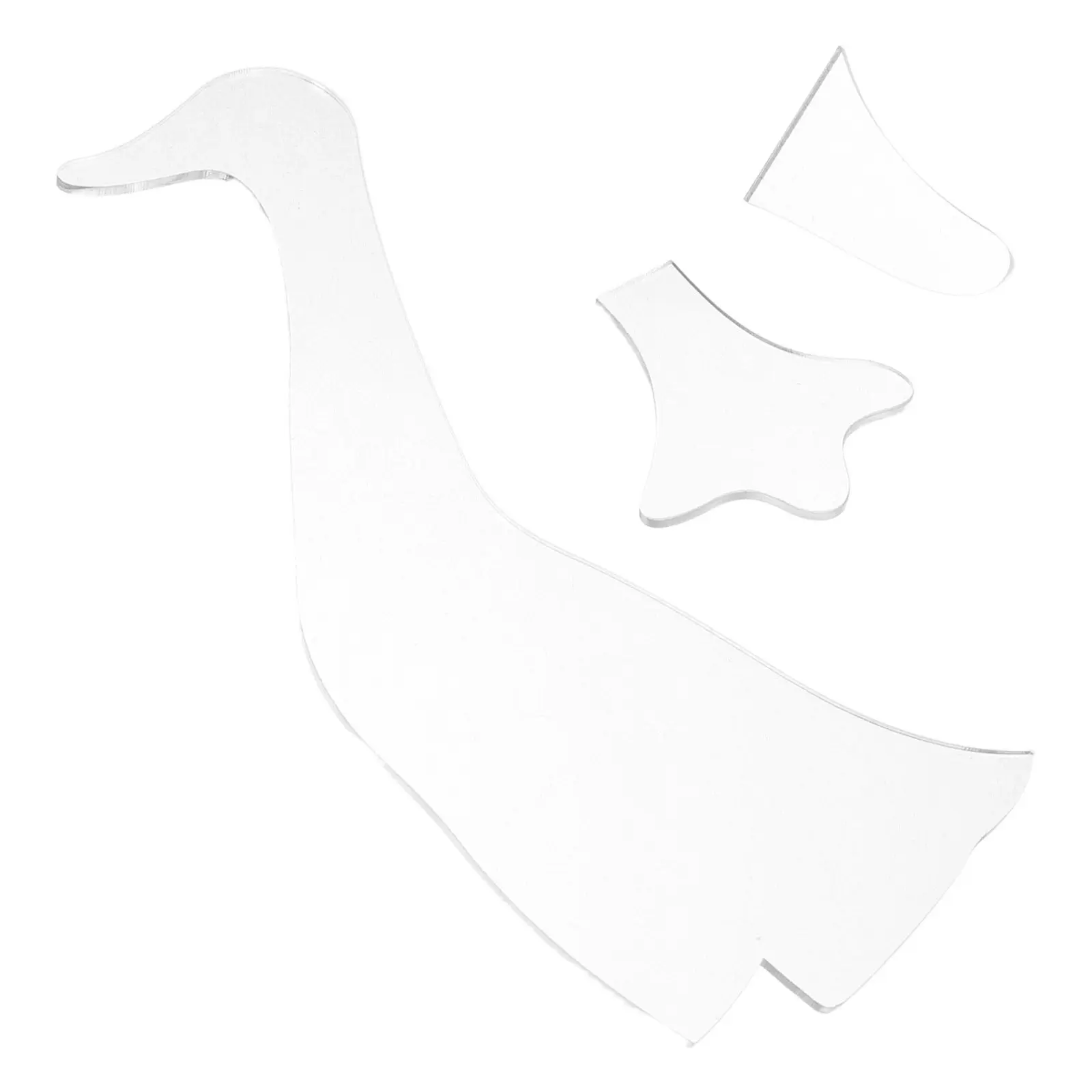 3Pcs Acrylic Patchwork Template Set Clear Quilting Ruler for Stuffed Duck Animal Sewing Patterns DIY Crafts for Family Use