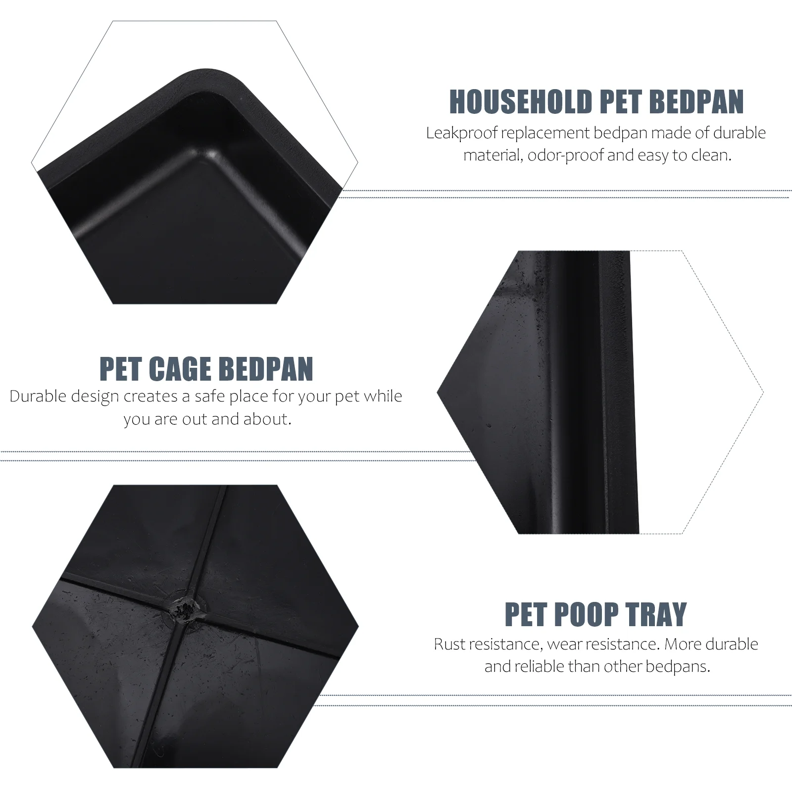 Pet Bedpan Pet Trays Urinary Trays Household Pet Bedpan Cage Accessories Dog Cage Tray Urinal Tray Plastic Fecal Basin Tray