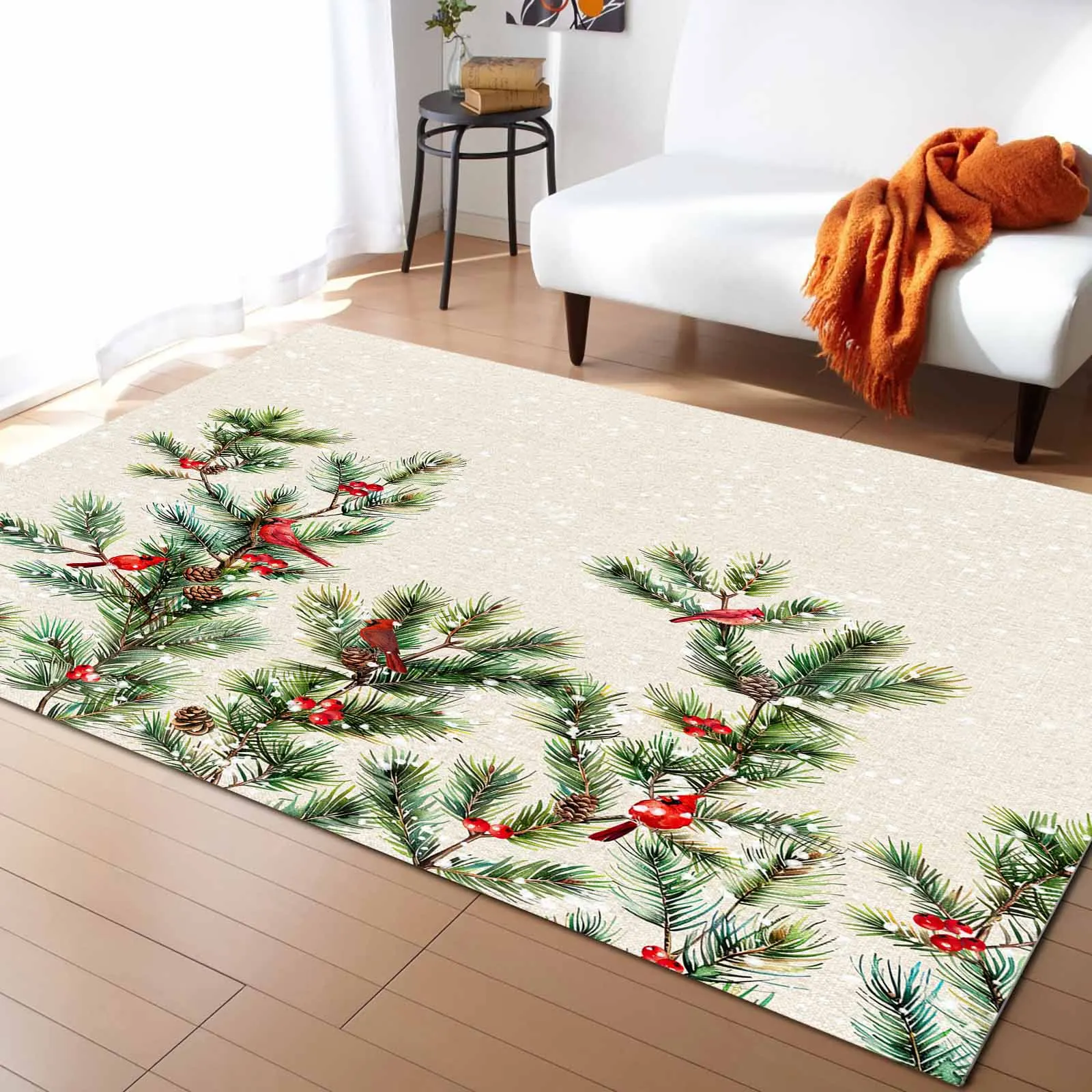 Christmas Pine Needle Jam Living Room Floor Mat Children's Room Bedroom Bedside Carpet Kitchen Door Mat