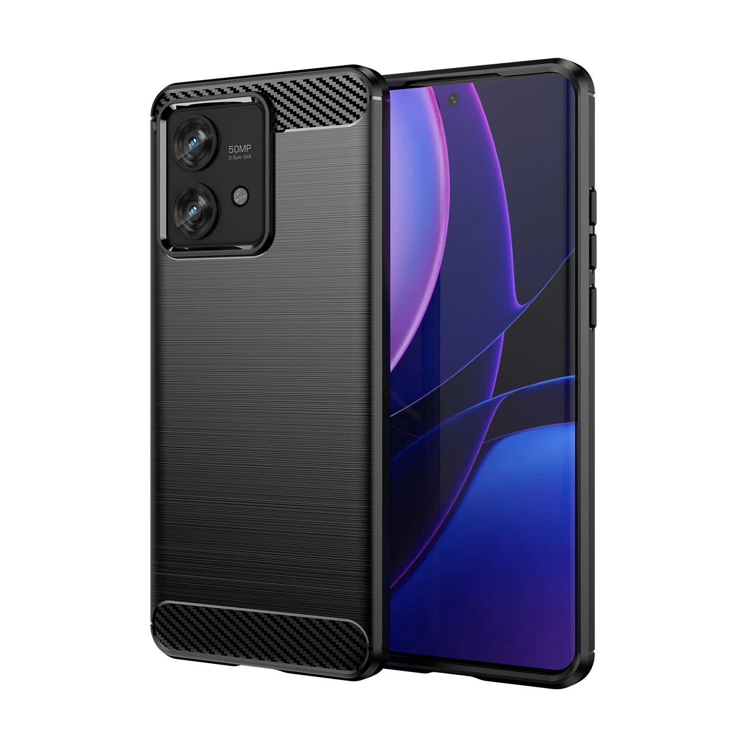 For Motorola Moto Edge40 Neo Phone Case Shockproof Silicone Cover for moto edge 40neo Luxury Brushed Texture Cases