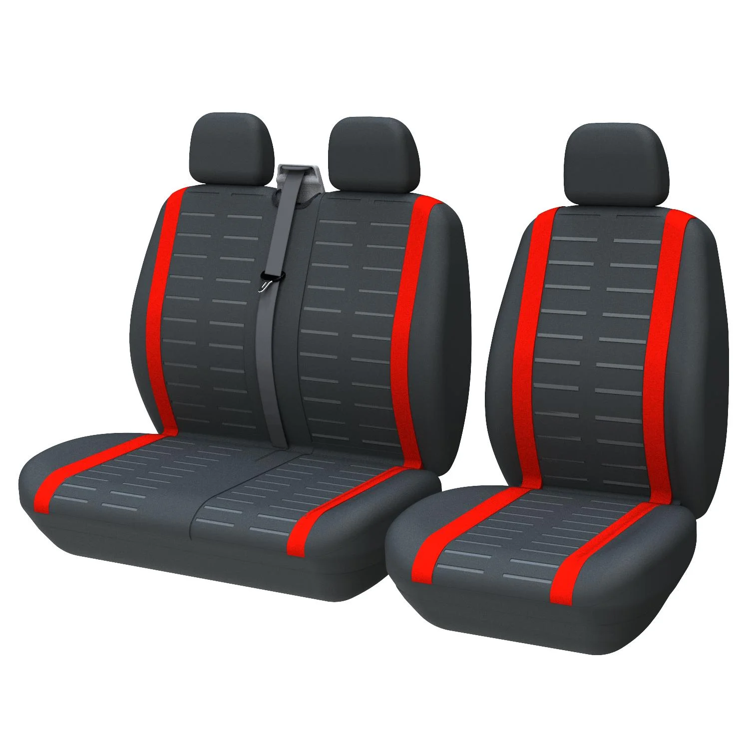 Universal 3D Stripe Seat Covers Fits Most Vans Trucks 2+1 Seat Covers for Single Driver and Passenger Seat Cover