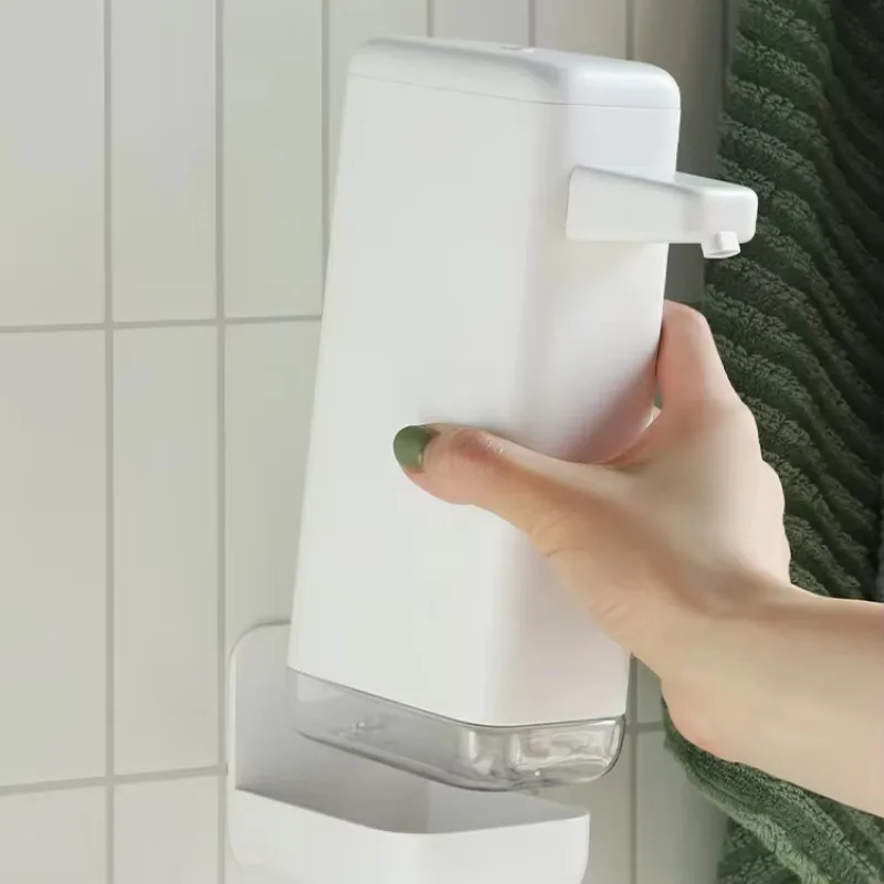 موزع صابون أوتوماتيكي ذكي بدون لمس، حامل جداري/طاولة، 3 أوضاع إسفنجية مقاومة للرذاذ، متينة ذات سعة كبيرة/تعمل بالبطارية