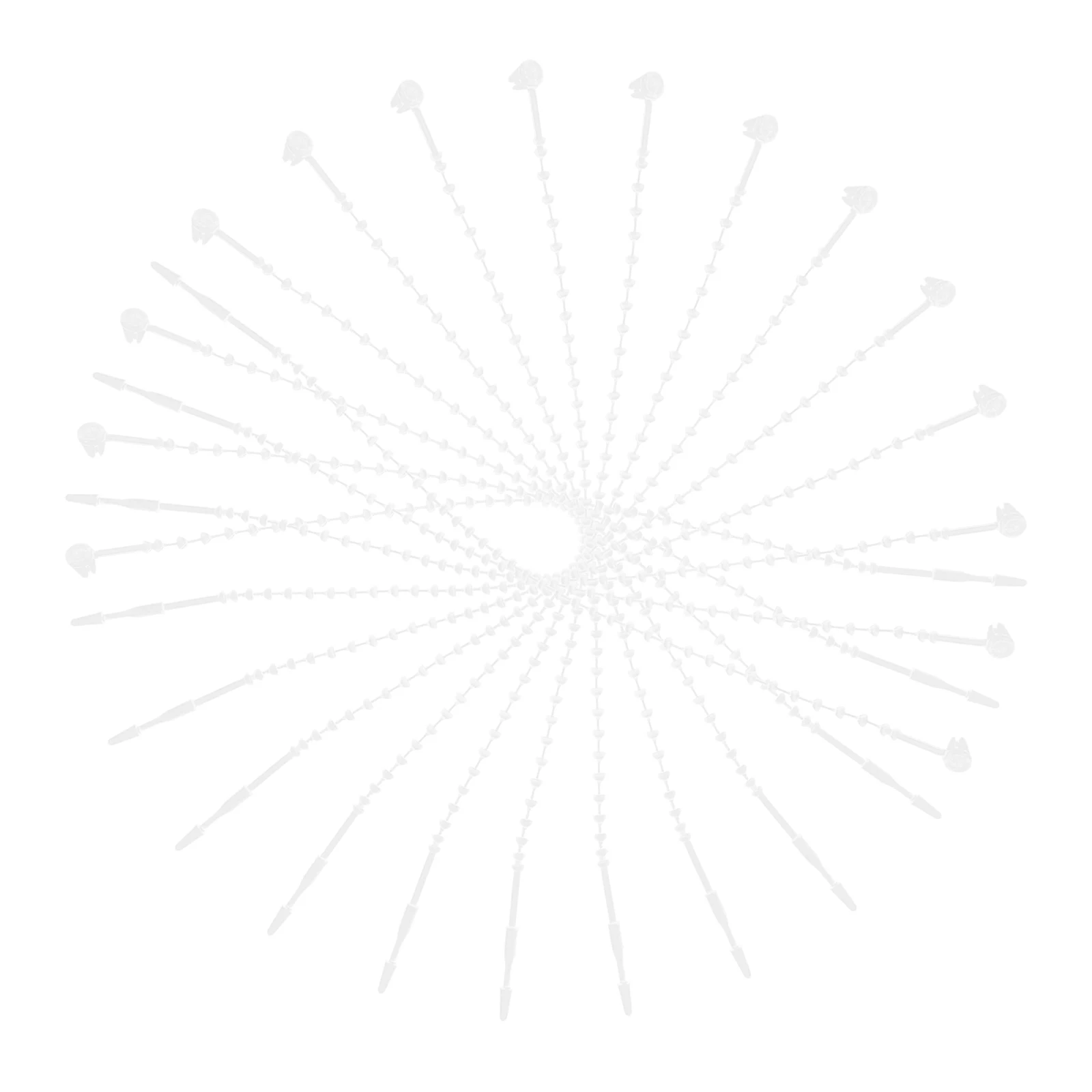 

1Pack Clear Adjustable Hanging Tag Fastener Beaded Plastic Cable Tie Snap Lock for Retail Office Home Clothing Security