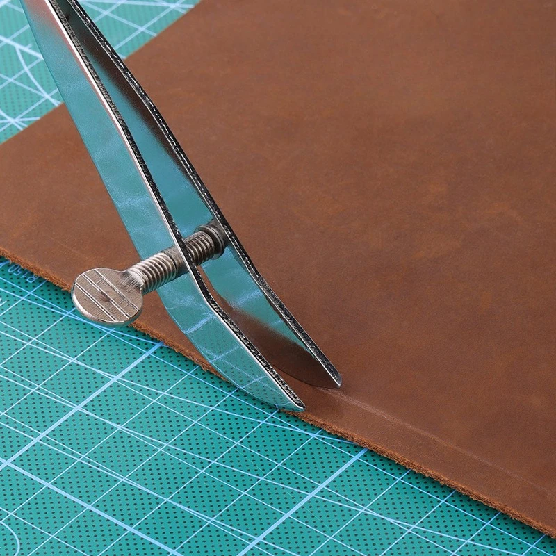 Leather Creasing Edger DIY Handmade Scribe Spacing Tool for Leather Art Making Crafting