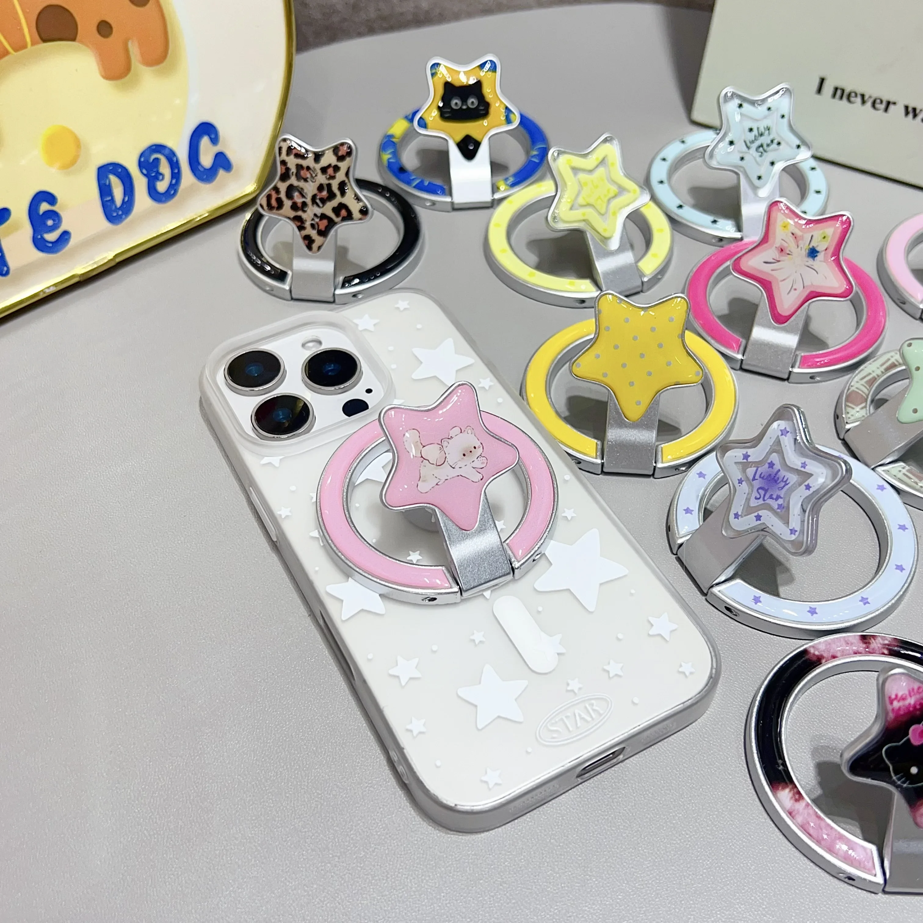 

Роскошный блестящий цветной круглый держатель для Magsafe Magnetic Grip Tok Griptok, подставка для телефона, поддержка Iphone 17 16, кронштейн Smart Tok