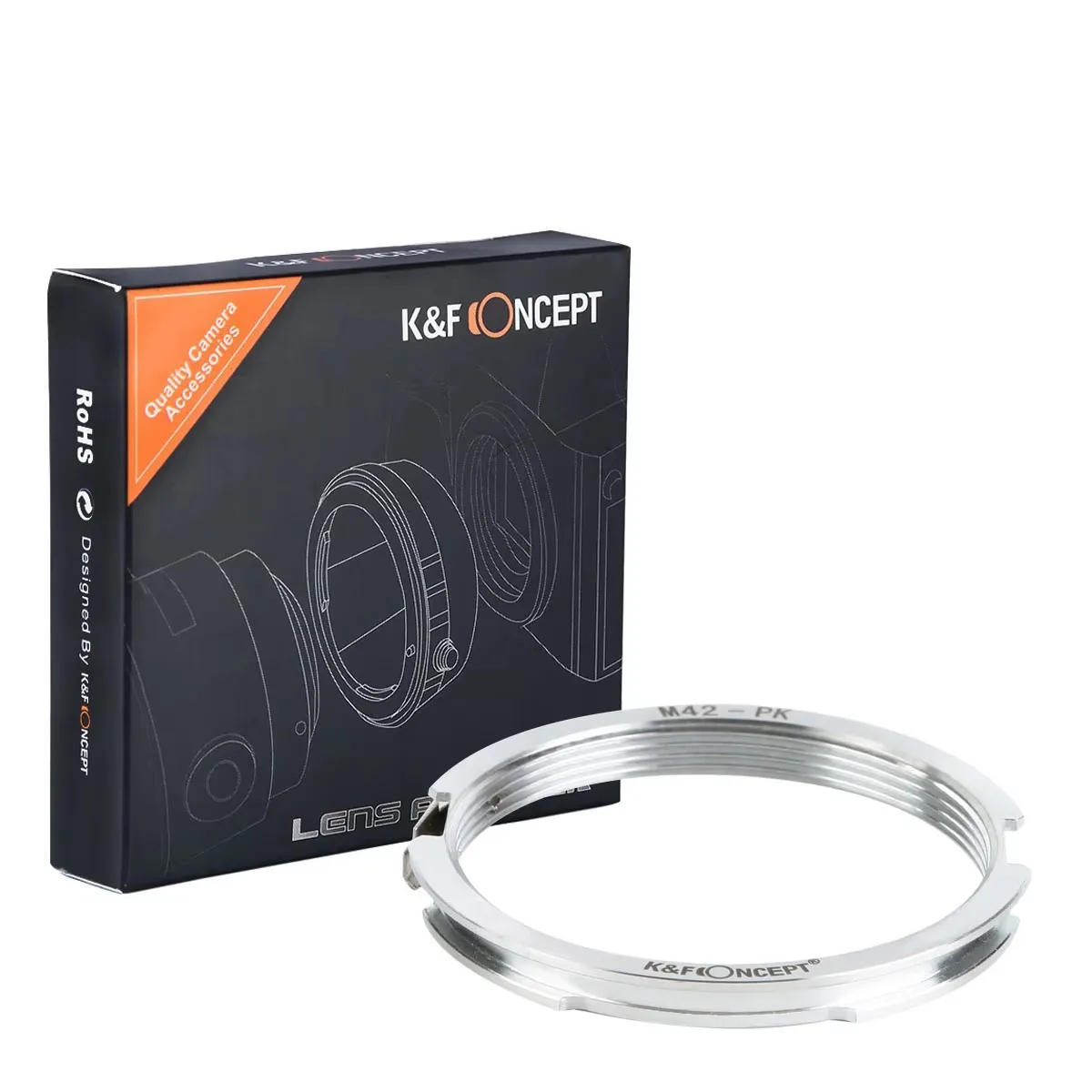 Adapter K&F Concept M42-PK do obiektywów z mocowaniem M42 do aparatów z mocowaniem Pentax PK K-1 K5II K3II K30 K50 KS2 KS1 Pierścień adaptera obiektywu — zdjęcie produktu 6
