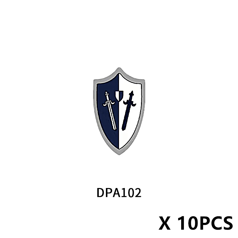 PJT060 10 قطعة الطوب فارس القرون الوسطى الإبداعية درع نموذج اللبنات اكسسوارات سلاح عمل أرقام لعب للأطفال