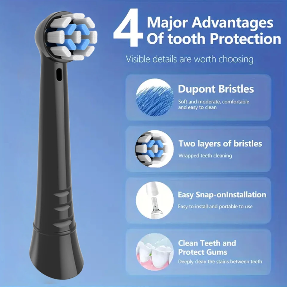 Replacement Heads Compatible with Oral B IO Electric Toothbrush, Soft Toothbrush Heads for Oral-B IO 2/3/4/5/6/7/8/9/10 Series image 5