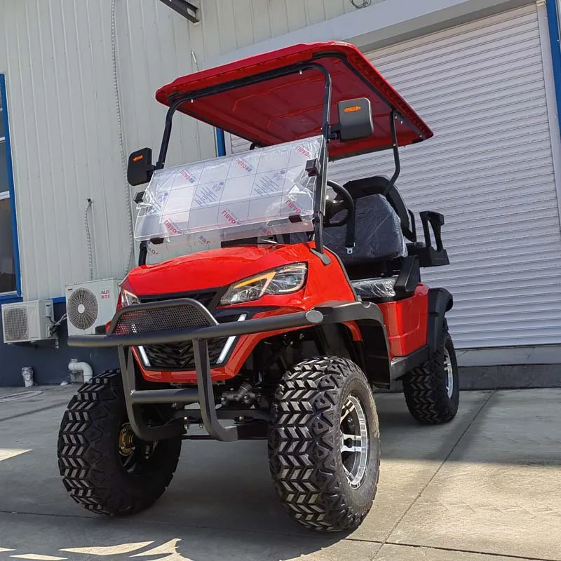 الكهربائية 4x4 فائدة الليثيوم ترقية على الطرق الوعرة نادي السيارات 48 فولت/60 فولت/72 فولت عربة جولف 6 مقاعد عربة جولف كهربائية #2