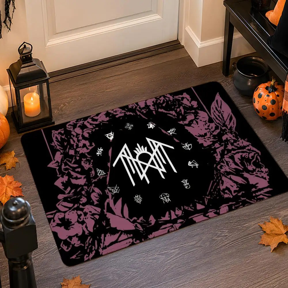 S-Sleep Band T-Token Floor Mat Flannel Rug Non Slip Absorbent Soft Washable For Entryway Hallway Bathroom Kitchen Decor