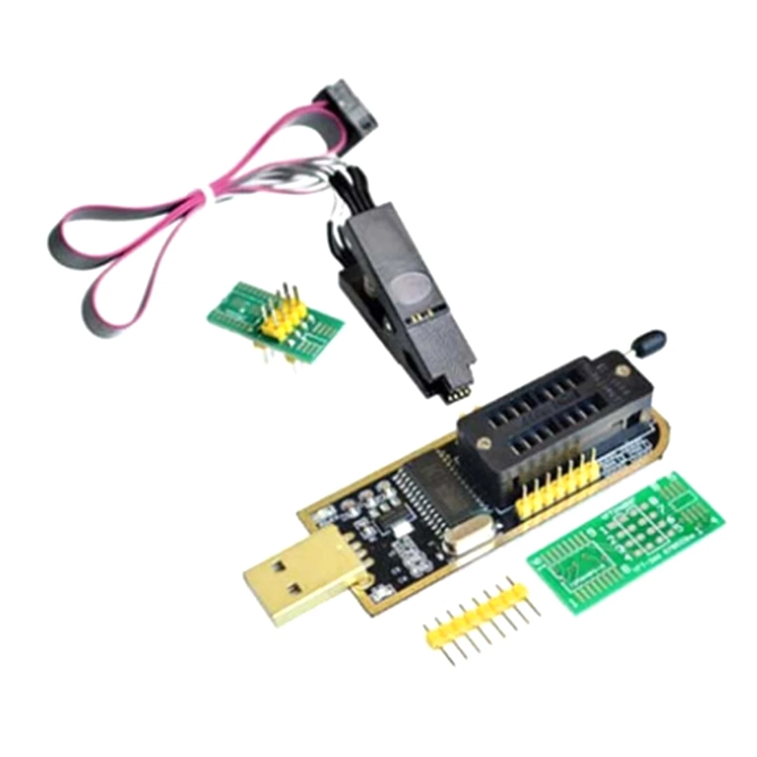 Módulo programador USB EEPROM Flash BIOS CH341A 24 25 Series + Clip de prueba SOIC8 SOP8 para EEPROM 93CXX / 25CXX / 24CXX