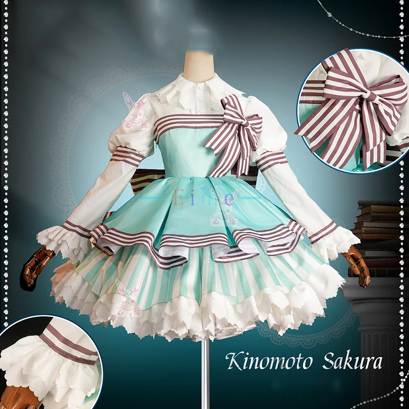 أنيمي بطاقة الآسر كينوموتو ساكورا تأثيري حلي النعناع الشوكولاته الفتيات الحلو لوليتا هالوين كرنفال الزي الرسمي فستان الحفلات البدلة #2