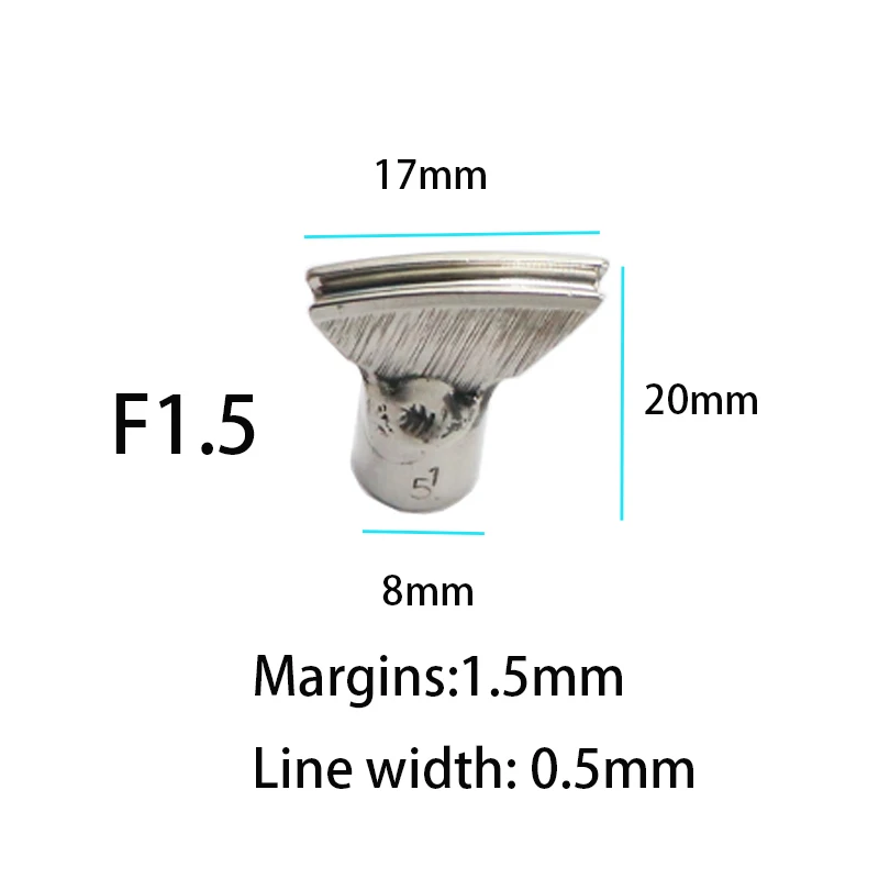 Ferramenta de vinco artesanal de couro, ponta de vinco, cabeça em formato de setor, linha m5 para fazer borda arqueada e vinco, linha de decoração