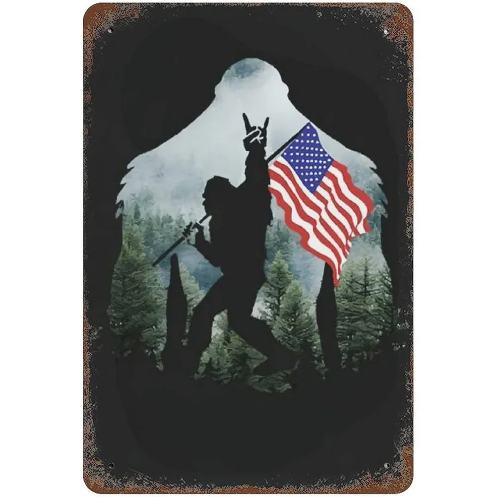 

Metal Tin Signs American National Flags Wall Poster Plaque Vintage Iron Painting Decoration for Garage Cafe Home Club Bar Pub