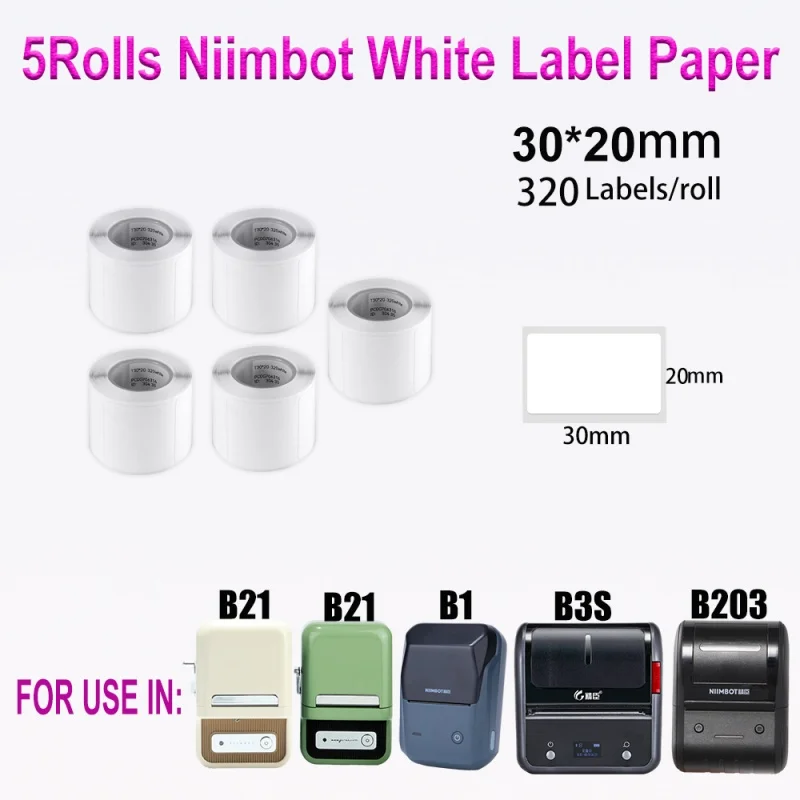 NiiMBOT B21 Round Sticker Labels Color Stationary Files Marking Label For Studying Learning Marking Thermal Label Printers Tools