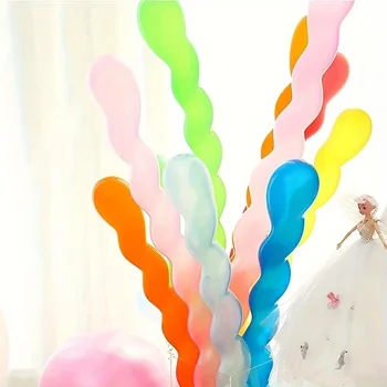 100 pièces ballon longue bande spirale Style couleur Latex rassemblement fête anniversaire mariage décoration ballon conception avec gonfleur