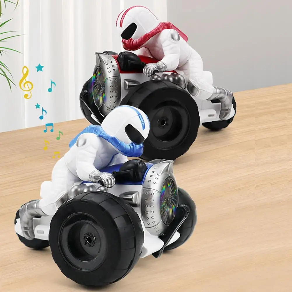 

Children Toy Vehicle No Deformation Stunt Tricycle Light Tricycle Toy Motorcycle Robot Toy Rotating Stunt Cool Gift Y4I5