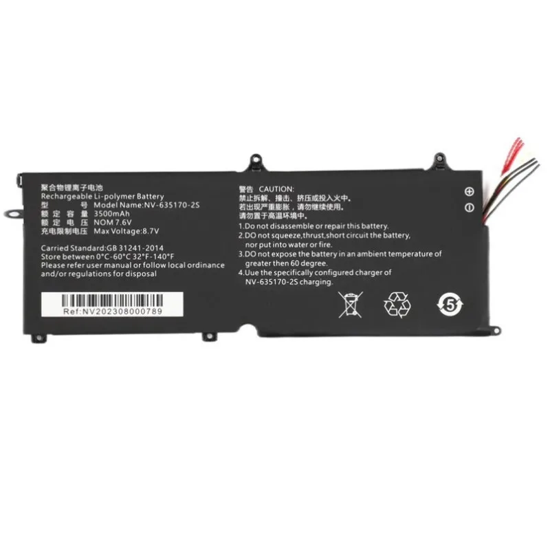 NV-635170-2S High Quality Laptop Battery 7.6V 3500mAh For Chuwi Minibook 8 DR-CW526 CWI519 CWI526 Brand New Replacement Battery