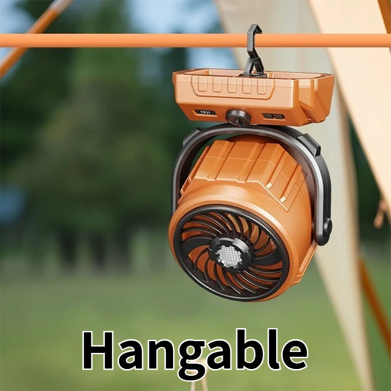 

2025 Новый потолочный вентилятор, 100-скоростной высокоскоростной вентилятор с подвижной головкой, уличный вентилятор, светодиодное освещение, цифровой дисплей, длительный срок службы, вентилятор Power Bank для кемпинга