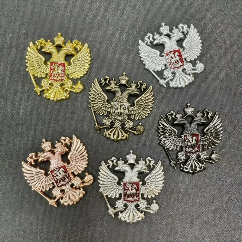 Klassische Doppeladler-Broschen Unisex Vintage Tier-Anstecknadeln Metall-Abzeichen Schmuck Kleidungszubehör Tägliche Geschenke