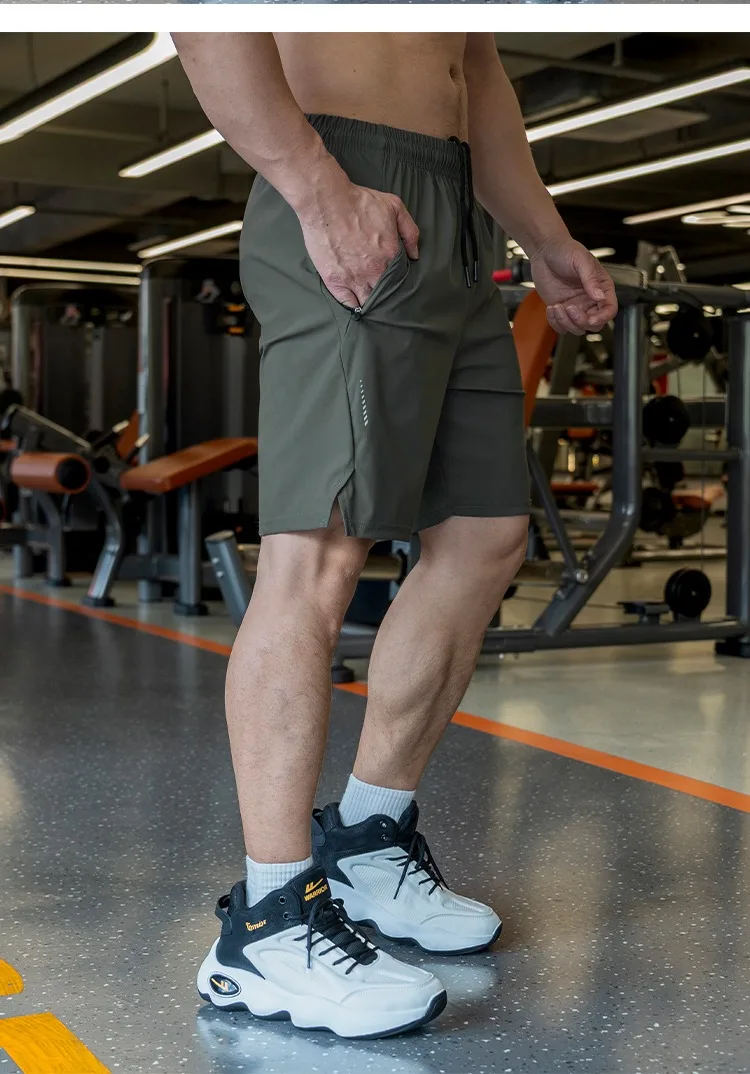 Mens Shorts Light Weight Thin Elasticity Pants Running Squat Fitness Training GYM Quick-drying Drawstring Shorts Sweatpants