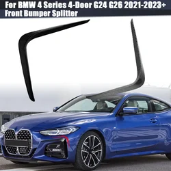 Front Bumper Lip Splitter Side Spoiler For BMW 4 Series G24 G26 420i 430i i4 M50 4-Door 2021 2022 2023 2024 Fog Lamp Cover Trim