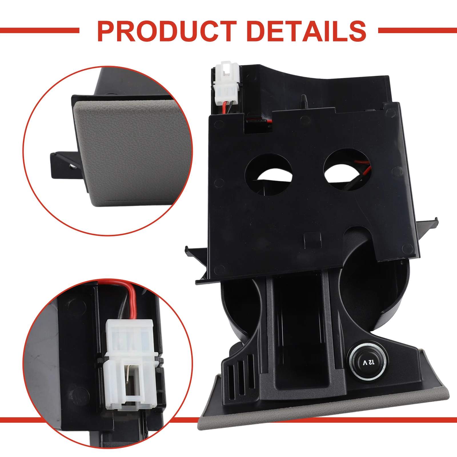 Center Console Cup Holder for T5 For Transporter Right Hand Drive Vehicles 2003 2013 with OEM 7H285860130T ABS Metal