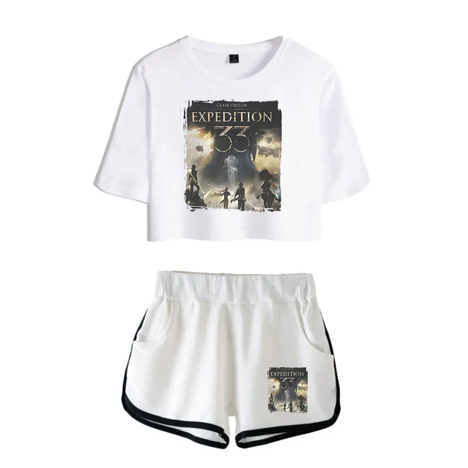 Hot Game Clair Obscur Expedition 33 Merch Tops Two Piece Set