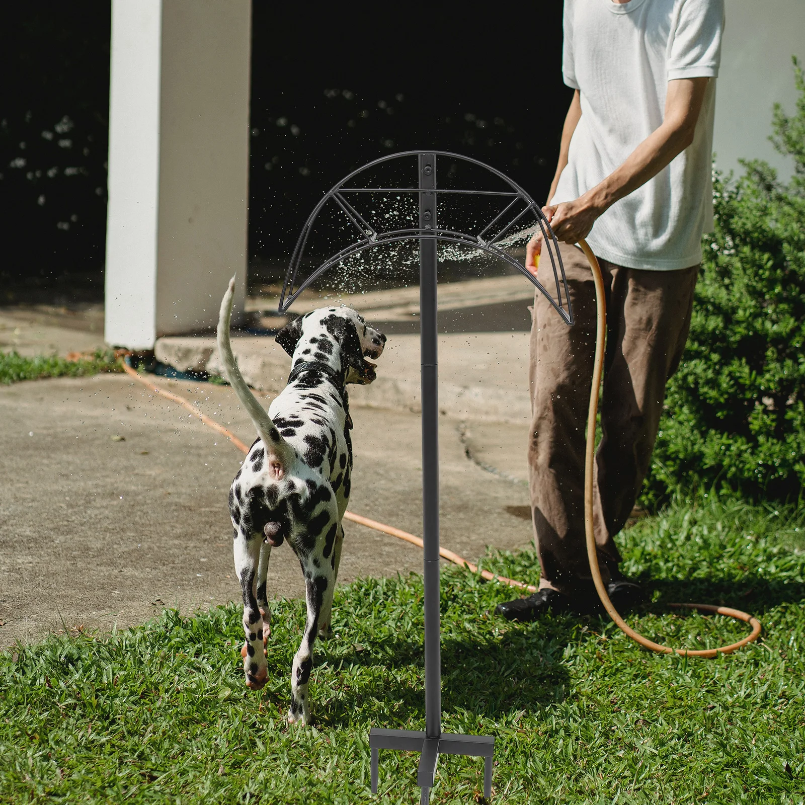 

Garden Hose Rack Metal Water Pipe Holder Sturdy Freestanding Yard Stand Organizing Shelf Storage Outdoor Gardening Soft Bracket