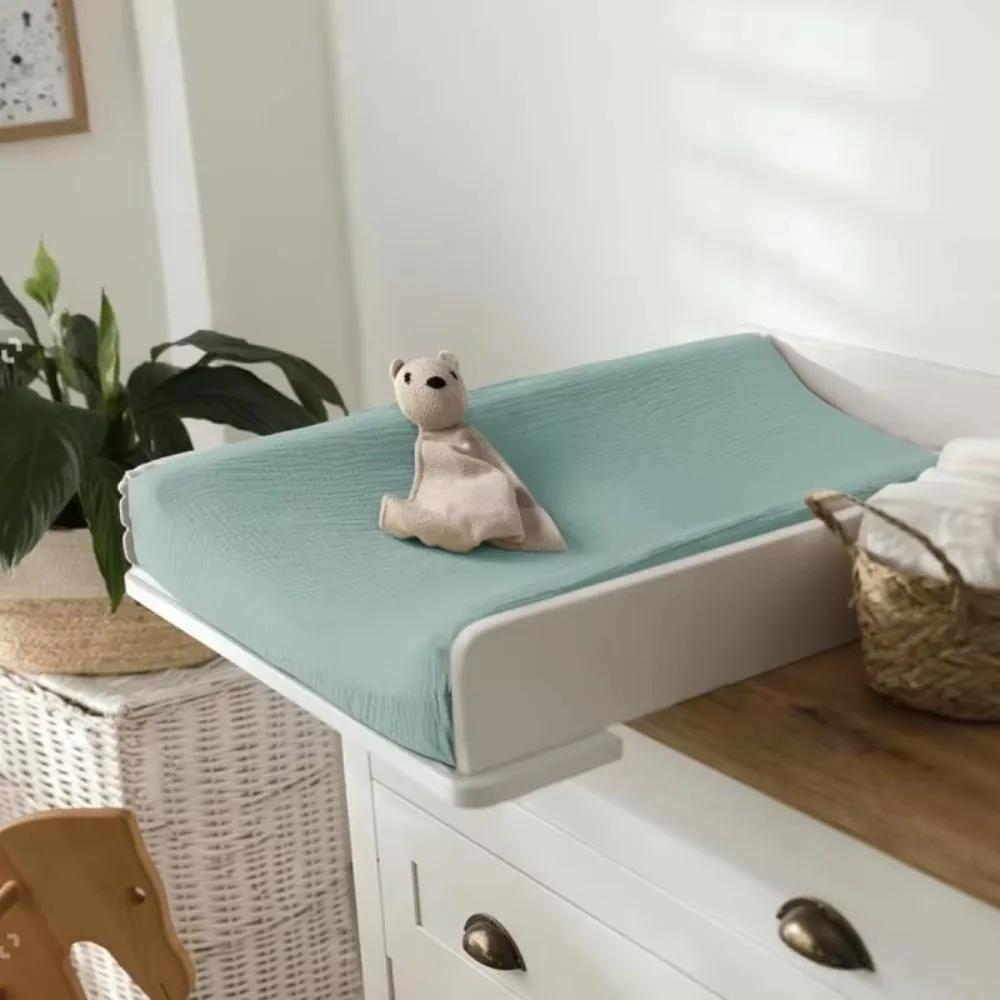 2 قطعة حفاضات القطن تنفس تغيير الوسادة غطاء الترا لينة المجهزة ورقة حفاضات مبدل الوسادة قابلة لإعادة الاستخدام حفاضات وسادة المجهزة ورقة #3